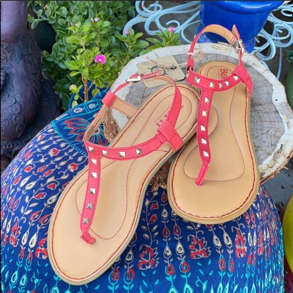 New BORN Chili Pepper Red Leather Sandals - Picture 1 of 16